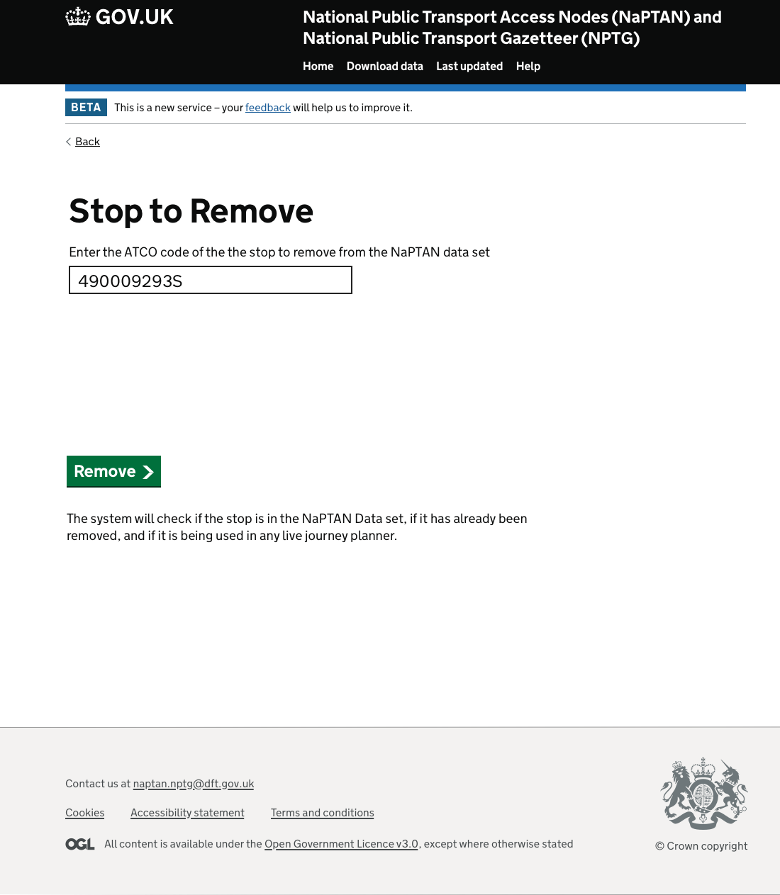 Stop-to-remove flow with three sequential validation checks, each with a plain-English explanation