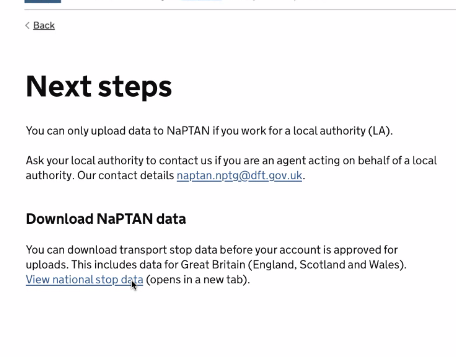 Next steps after sign in, grouped by dataset