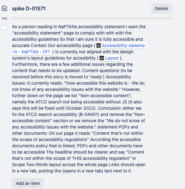 Accessibility statement rewritten to the GOV.UK pattern, alongside the underlying ATCO search fix