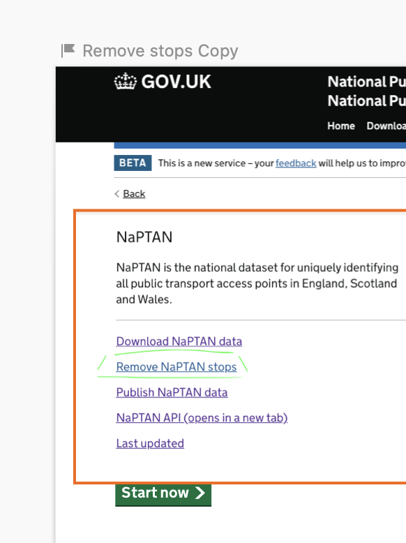 Public service landing page